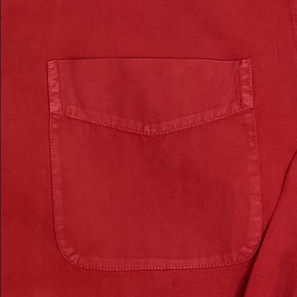 Gap Men's Red Long Sleeve Button Down Shirt - Picture 6 of 7